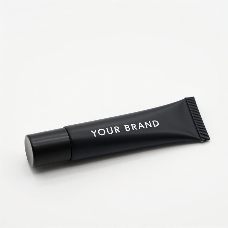 Eye Cream, black finish, label reads Your Brand