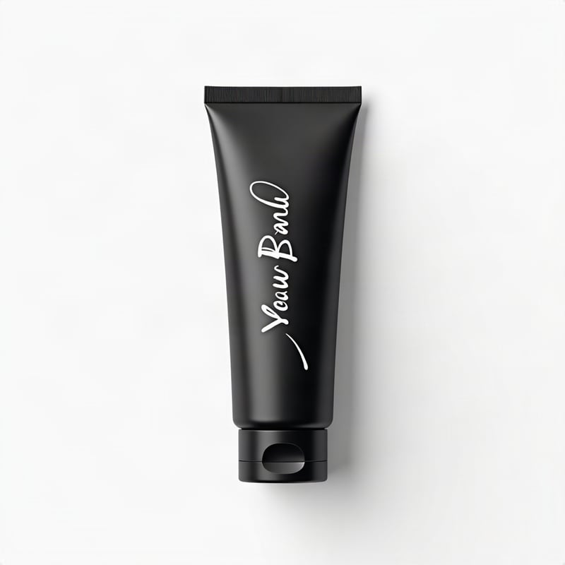 Hand Cream, black finish, label reads Your Brand